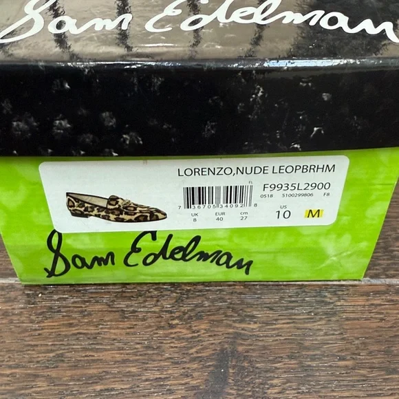 Sam Edelman Lorenzo Loafer Leopard Animal Print Chain Vamp Size 10 - Picture 10 of 10